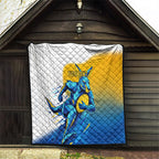 Personalised Australian Oztag Kangaroo Mascot Quilt Try Tag Triumph Australia Abstract Geometric