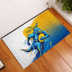 Personalised Australian Oztag Kangaroo Mascot Rubber Doormat Try Tag Triumph Australia Abstract Geometric