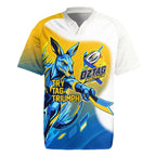 Personalised Australian Oztag Kangaroo Mascot Rugby Jersey Try Tag Triumph Australia Abstract Geometric