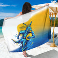 Personalised Australian Oztag Kangaroo Mascot Sarong Try Tag Triumph Australia Abstract Geometric
