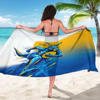 Personalised Australian Oztag Kangaroo Mascot Sarong Try Tag Triumph Australia Abstract Geometric