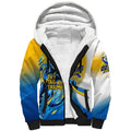 Personalised Australian Oztag Kangaroo Mascot Sherpa Hoodie Try Tag Triumph Australia Abstract Geometric