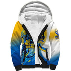 Personalised Australian Oztag Kangaroo Mascot Sherpa Hoodie Try Tag Triumph Australia Abstract Geometric