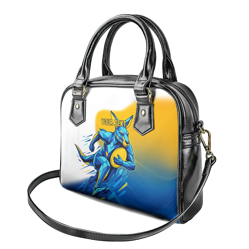 Personalised Australian Oztag Kangaroo Mascot Shoulder Handbag Try Tag Triumph Australia Abstract Geometric