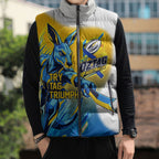 Personalised Australian Oztag Kangaroo Mascot Sleeveless Puffer Jacket Try Tag Triumph Australia Abstract Geometric