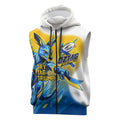 Personalised Australian Oztag Kangaroo Mascot Sleeveless Zip Hoodie Try Tag Triumph Australia Abstract Geometric