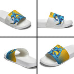 Personalised Australian Oztag Kangaroo Mascot Slide Sandals Try Tag Triumph Australia Abstract Geometric