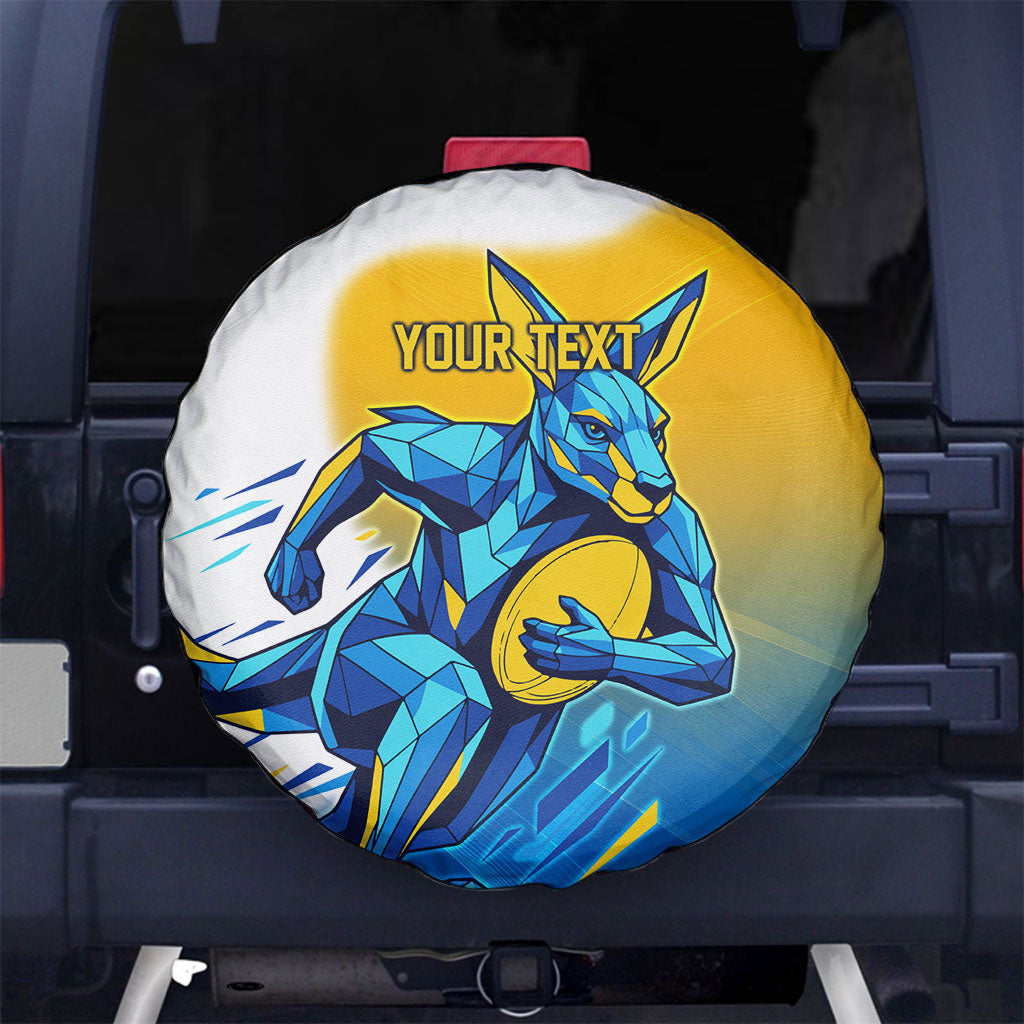 Personalised Australian Oztag Kangaroo Mascot Spare Tire Cover Try Tag Triumph Australia Abstract Geometric