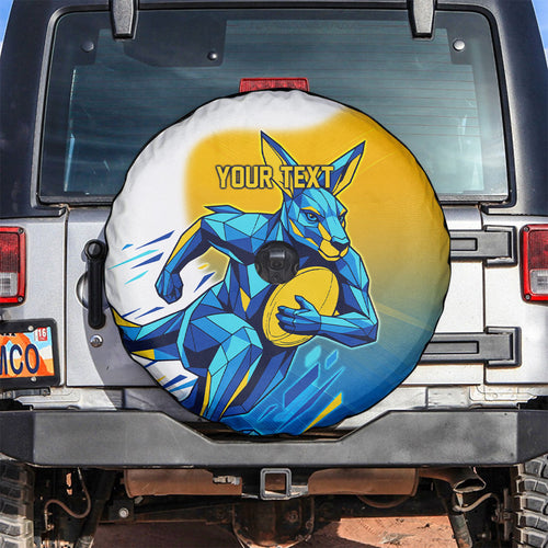 Personalised Australian Oztag Kangaroo Mascot Spare Tire Cover Try Tag Triumph Australia Abstract Geometric