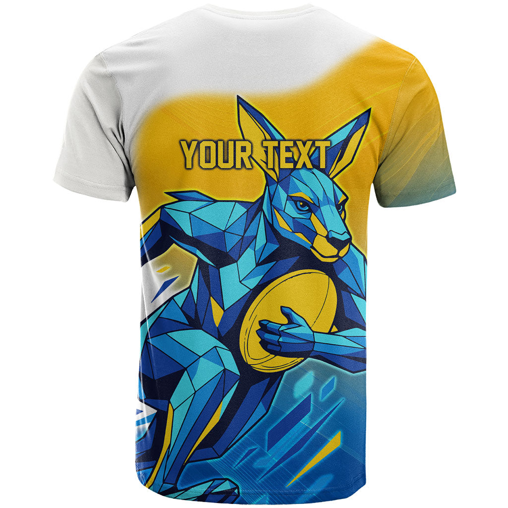 Personalised Australian Oztag Kangaroo Mascot T Shirt Try Tag Triumph Australia Abstract Geometric