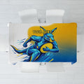 Personalised Australian Oztag Kangaroo Mascot Tablecloth Try Tag Triumph Australia Abstract Geometric