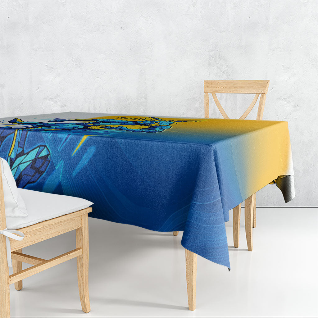 Personalised Australian Oztag Kangaroo Mascot Tablecloth Try Tag Triumph Australia Abstract Geometric