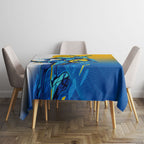 Personalised Australian Oztag Kangaroo Mascot Tablecloth Try Tag Triumph Australia Abstract Geometric