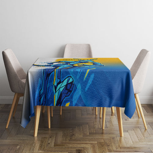 Personalised Australian Oztag Kangaroo Mascot Tablecloth Try Tag Triumph Australia Abstract Geometric