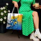 Personalised Australian Oztag Kangaroo Mascot Tote Bag Try Tag Triumph Australia Abstract Geometric