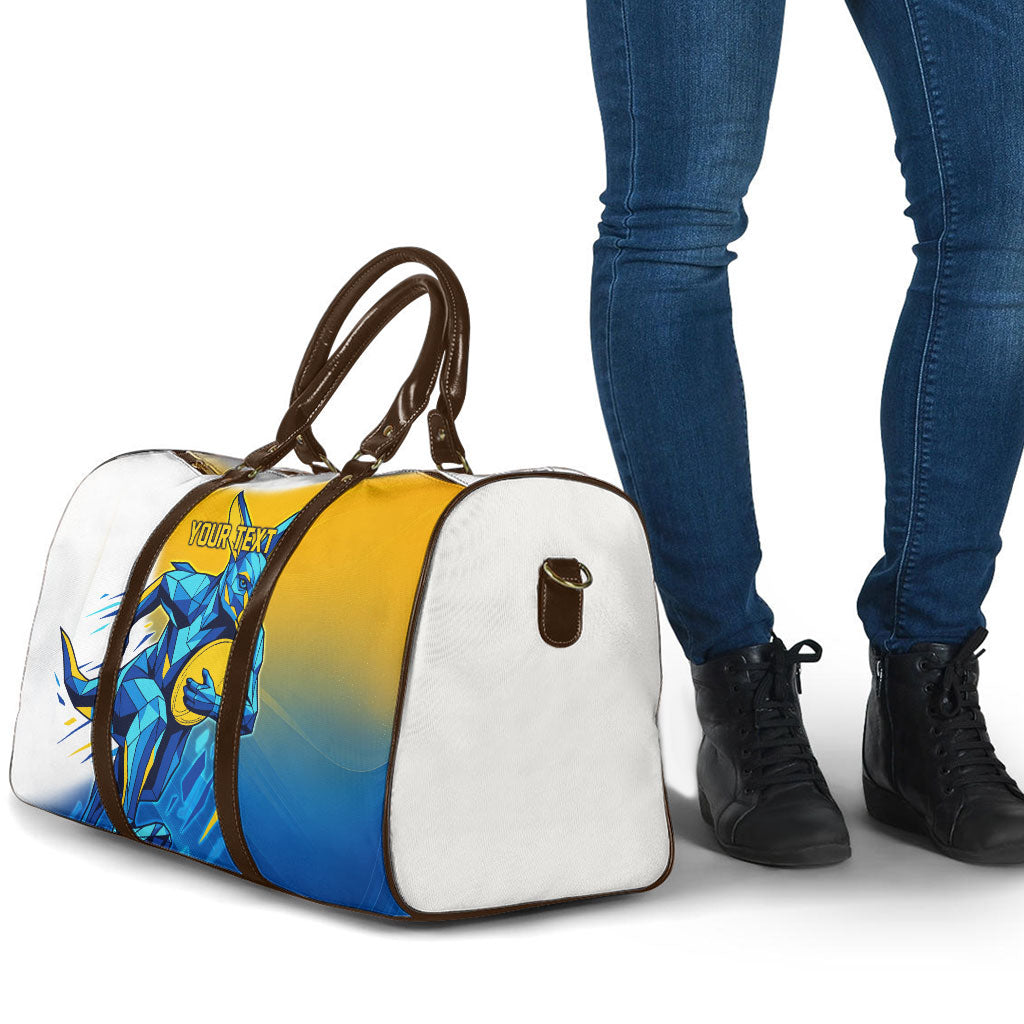 Personalised Australian Oztag Kangaroo Mascot Travel Bag Try Tag Triumph Australia Abstract Geometric