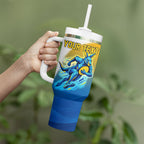 Personalised Australian Oztag Kangaroo Mascot Tumbler With Handle Try Tag Triumph Australia Abstract Geometric