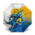 Personalised Australian Oztag Kangaroo Mascot Umbrella Try Tag Triumph Australia Abstract Geometric