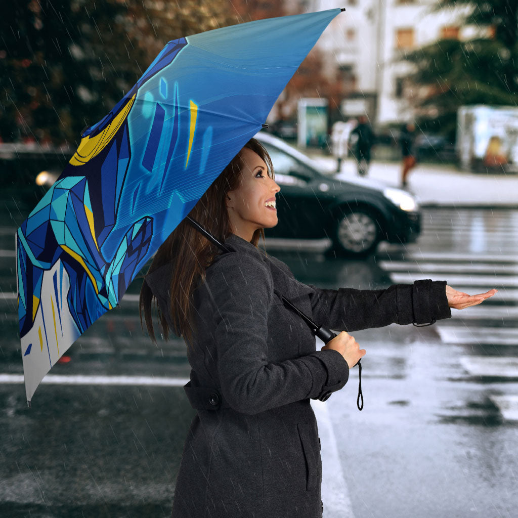 Personalised Australian Oztag Kangaroo Mascot Umbrella Try Tag Triumph Australia Abstract Geometric