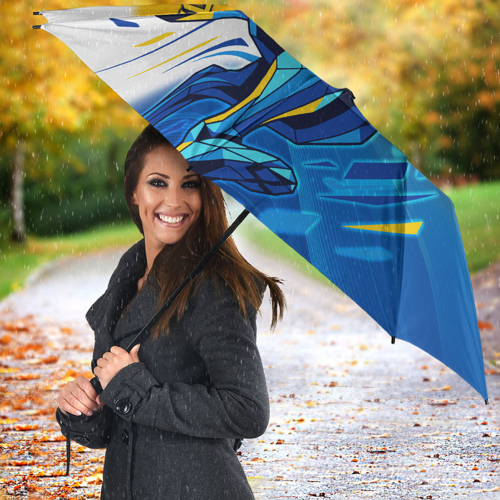 Personalised Australian Oztag Kangaroo Mascot Umbrella Try Tag Triumph Australia Abstract Geometric