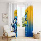 Personalised Australian Oztag Kangaroo Mascot Window Curtain Try Tag Triumph Australia Abstract Geometric