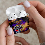 Personalised Australian Oztag Koala Mascot AirPods Case Cool Koala Sunglasses Tie Dye Paint Splatter