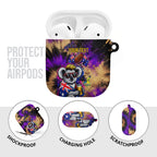 Personalised Australian Oztag Koala Mascot AirPods Case Cool Koala Sunglasses Tie Dye Paint Splatter
