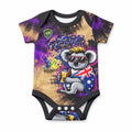 Personalised Australian Oztag Koala Mascot Baby Onesie Cool Koala Sunglasses Tie Dye Paint Splatter