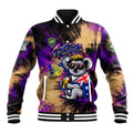Personalised Australian Oztag Koala Mascot Baseball Jacket Cool Koala Sunglasses Tie Dye Paint Splatter
