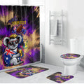 Personalised Australian Oztag Koala Mascot Bathroom Set Cool Koala Sunglasses Tie Dye Paint Splatter