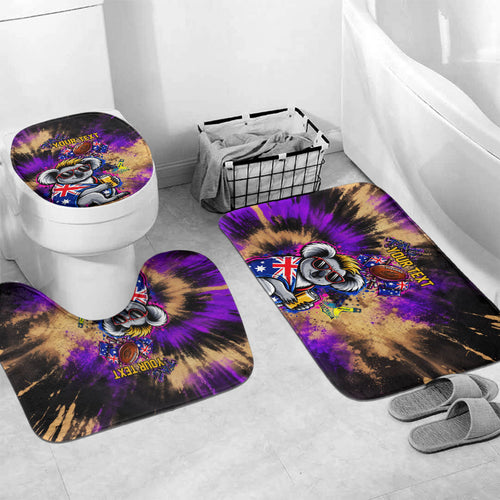 Personalised Australian Oztag Koala Mascot Bathroom Set Cool Koala Sunglasses Tie Dye Paint Splatter