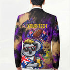 Personalised Australian Oztag Koala Mascot Blazer Cool Koala Sunglasses Tie Dye Paint Splatter