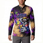 Personalised Australian Oztag Koala Mascot Button Sweatshirt Cool Koala Sunglasses Tie Dye Paint Splatter