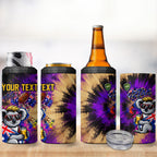 Personalised Australian Oztag Koala Mascot 4 in 1 Can Cooler Tumbler Cool Koala Sunglasses Tie Dye Paint Splatter