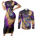 Personalised Australian Oztag Koala Mascot Couples Matching Short Sleeve Bodycon Dress and Long Sleeve Button Shirt Cool Koala Sunglasses Tie Dye Paint Splatter