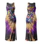 Personalised Australian Oztag Koala Mascot Couples Matching Tank Maxi Dress and Hawaiian Shirt Cool Koala Sunglasses Tie Dye Paint Splatter