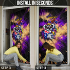 Personalised Australian Oztag Koala Mascot Door Cover Cool Koala Sunglasses Tie Dye Paint Splatter