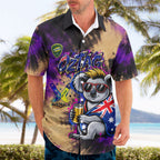 Personalised Australian Oztag Koala Mascot Hawaiian Shirt Cool Koala Sunglasses Tie Dye Paint Splatter
