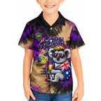 Personalised Australian Oztag Koala Mascot Hawaiian Shirt Cool Koala Sunglasses Tie Dye Paint Splatter