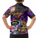Personalised Australian Oztag Koala Mascot Hawaiian Shirt Cool Koala Sunglasses Tie Dye Paint Splatter