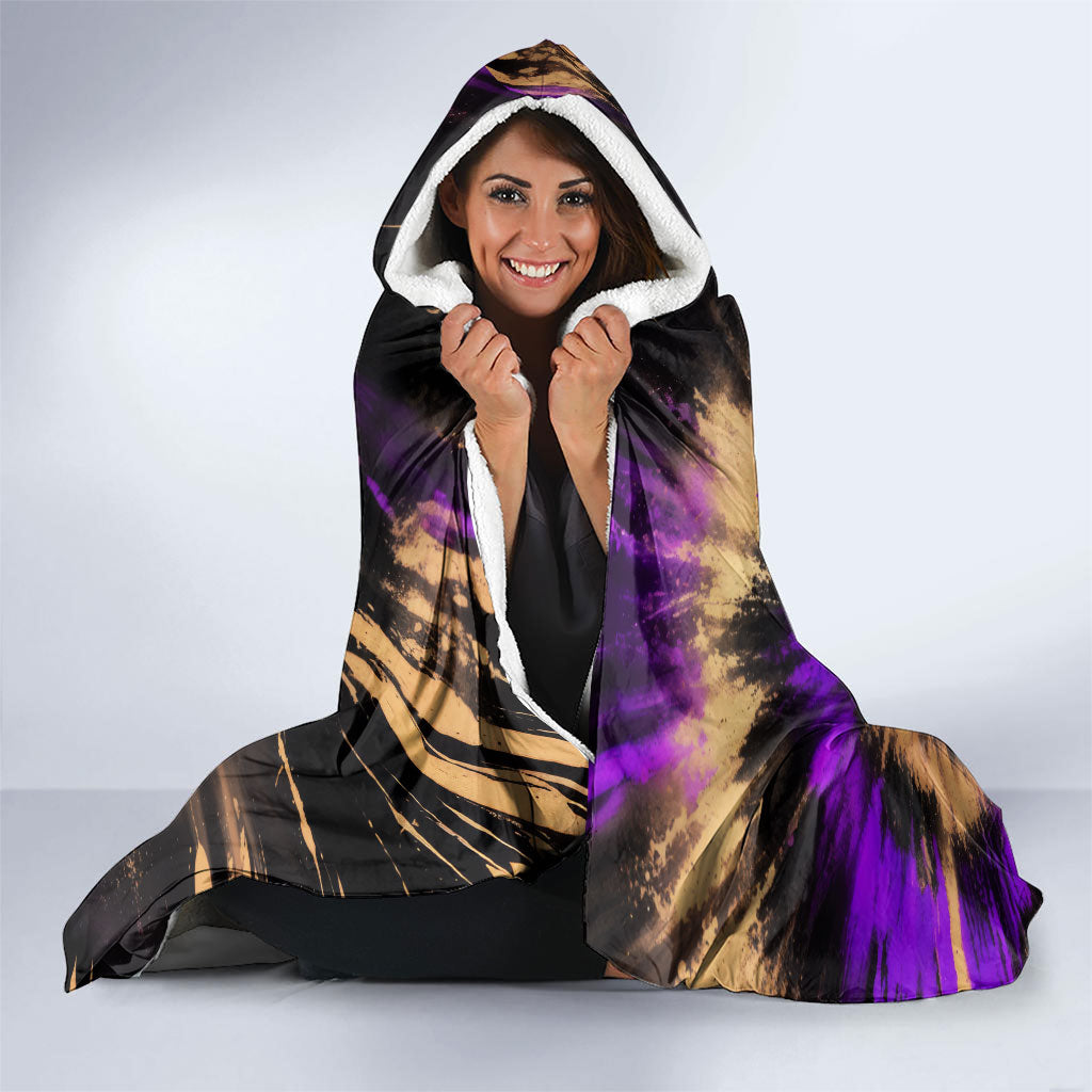 Personalised Australian Oztag Koala Mascot Hooded Blanket Cool Koala Sunglasses Tie Dye Paint Splatter