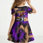 Personalised Australian Oztag Koala Mascot Kid Short Sleeve Dress Cool Koala Sunglasses Tie Dye Paint Splatter