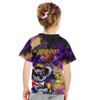 Personalised Australian Oztag Koala Mascot Kid T Shirt Cool Koala Sunglasses Tie Dye Paint Splatter