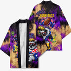 Personalised Australian Oztag Koala Mascot Kimono Cool Koala Sunglasses Tie Dye Paint Splatter