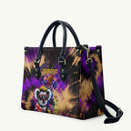 Personalised Australian Oztag Koala Mascot Leather Bag Cool Koala Sunglasses Tie Dye Paint Splatter