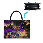 Personalised Australian Oztag Koala Mascot Leather Bag Cool Koala Sunglasses Tie Dye Paint Splatter