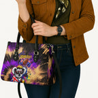 Personalised Australian Oztag Koala Mascot Leather Bag Cool Koala Sunglasses Tie Dye Paint Splatter