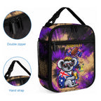 Personalised Australian Oztag Koala Mascot Lunch Bag Cool Koala Sunglasses Tie Dye Paint Splatter