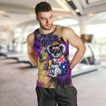 Personalised Australian Oztag Koala Mascot Men Tank Top Cool Koala Sunglasses Tie Dye Paint Splatter