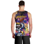 Personalised Australian Oztag Koala Mascot Men Tank Top Cool Koala Sunglasses Tie Dye Paint Splatter